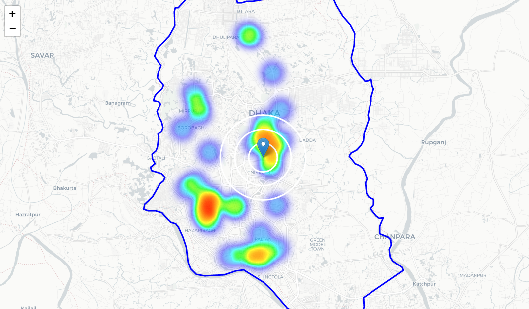 hitmap Data Analysis for finding the best venues in Dhaka, Bangladesh