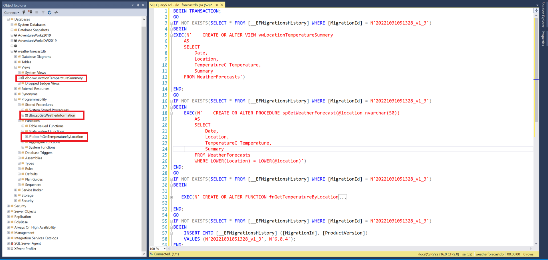 5.script runngr 1 1 Efficient way to handle Procedures, Views, Functions in EF Core