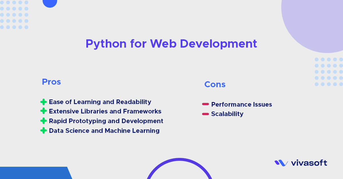 pros and cons of python for web development